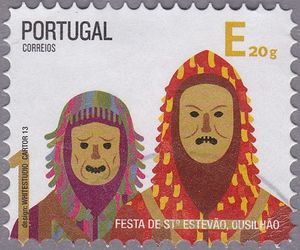 Sello de Portugal de 2013 con la Festa de Santo Estêvão de Ousilhão